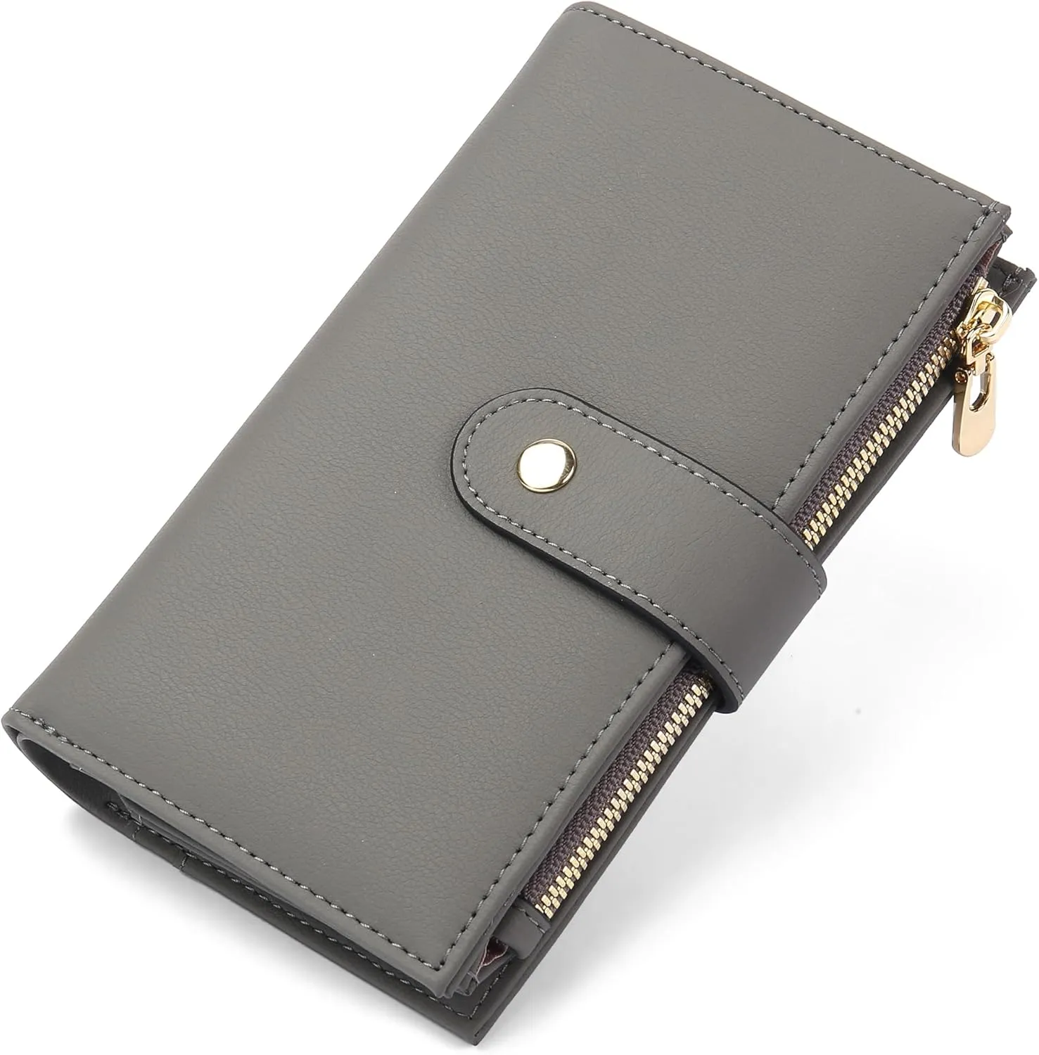 Women's Wallet RFID Blocking Leather Trifold Clutch Wallet Credit Card Holder Ladies Travel Wallet Purse with Pen Holder