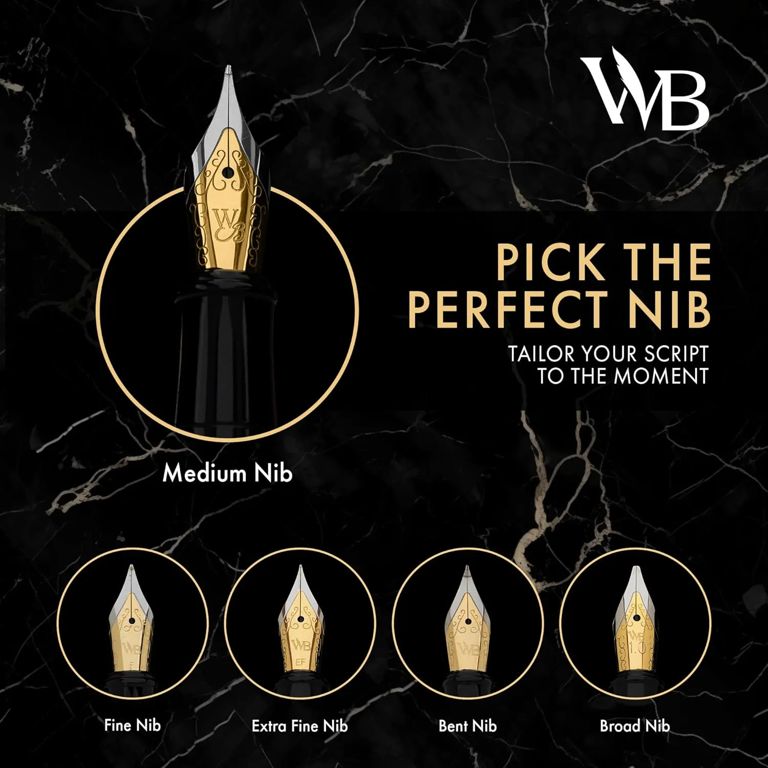 Wordsworth & Black Fountain Pen Set, Medium Nib, Includes 6 Ink Cartridges and Ink Refill Converter, Gift Case, Journaling, Calligraphy, Smooth Writing Pens [Silver Chrome] Perfect for Men and Women
