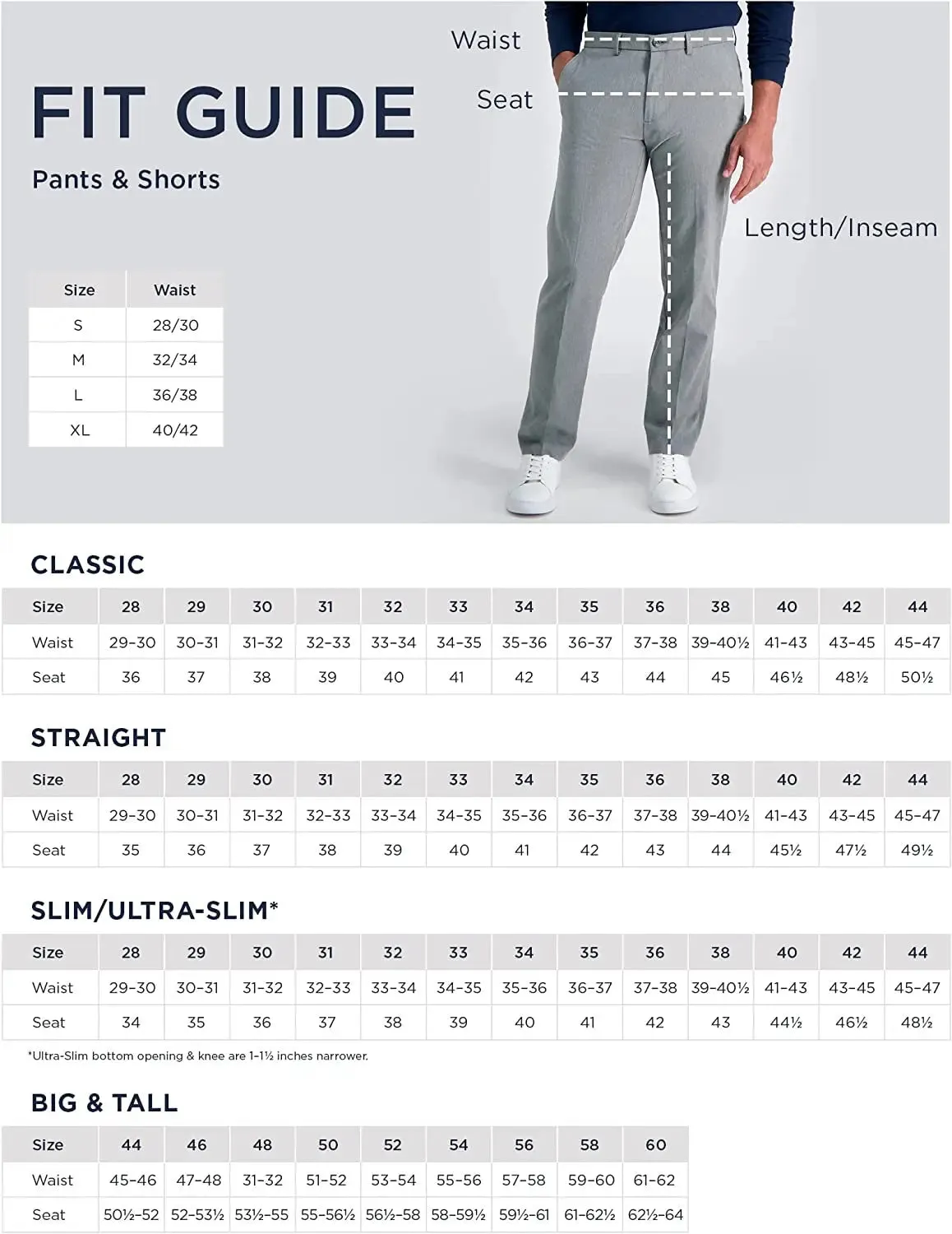 Work to Weekend Big Men's Expandable Waist Pants