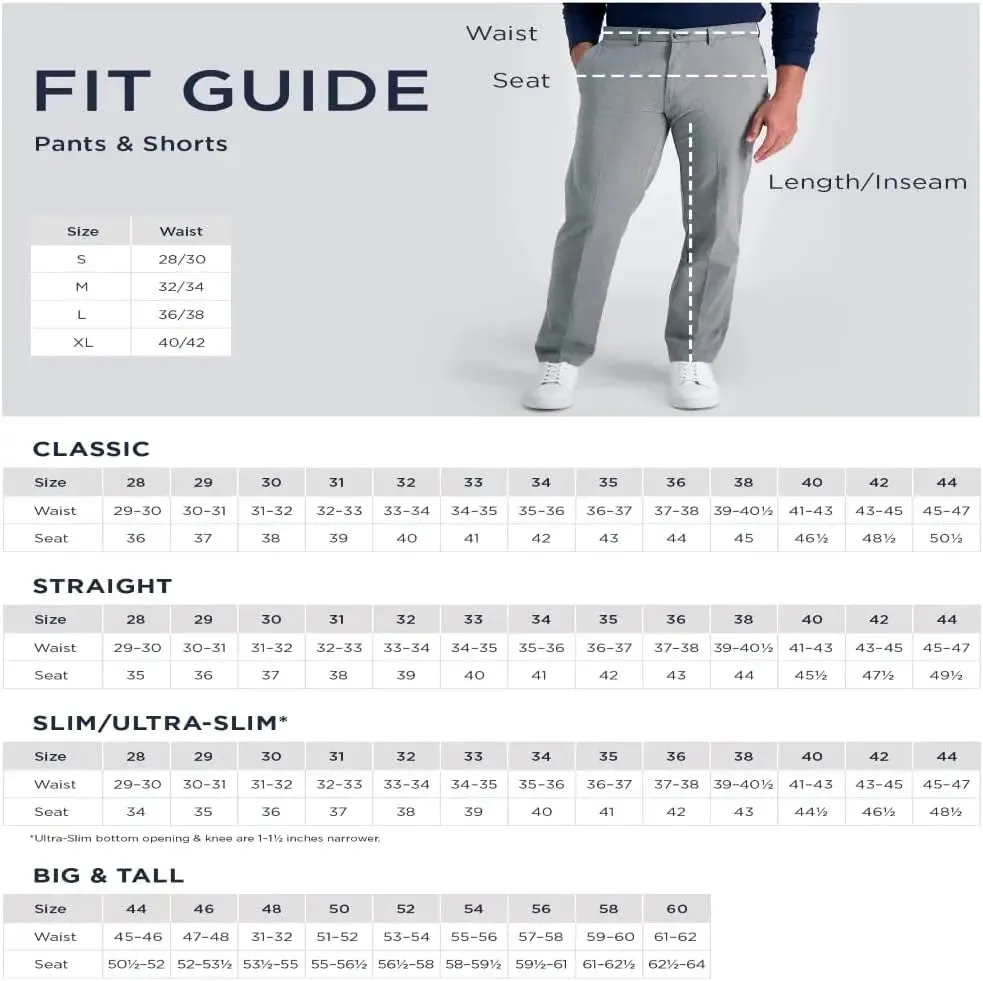 Work to Weekend Big Men's Expandable Waist Pants