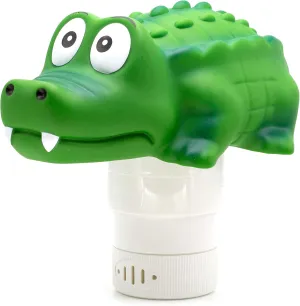 WWD POOL Pool Chlorine Floater, Floating Pool Chlorine Dispenser (Alligator), Fits 1 and 3 Inch Tablets for Large and Small Pools, Spa, Hot Tub