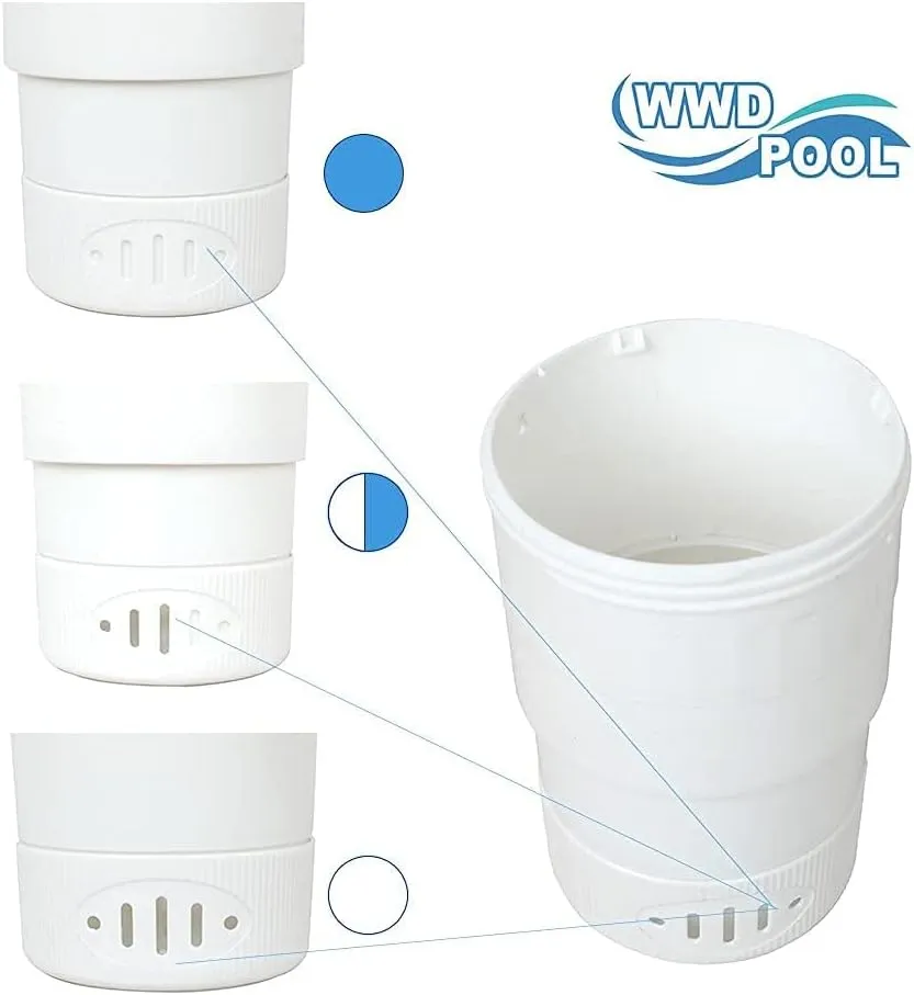 WWD POOL Pool Chlorine Floater, Floating Pool Chlorine Dispenser (Green Dinosaur), Fits 1 and 3 Inch Tablets for Large and Small Pools, Spa, Hot Tub
