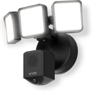 WYZE Floodlight Camera Pro, PCMag Editors' Choice, 3000-Lumen LEDs, 180° Wide View, 2.5K HD Outdoor Security Camera, Motion Detection, Color Night Vision, Works with Alexa & Google