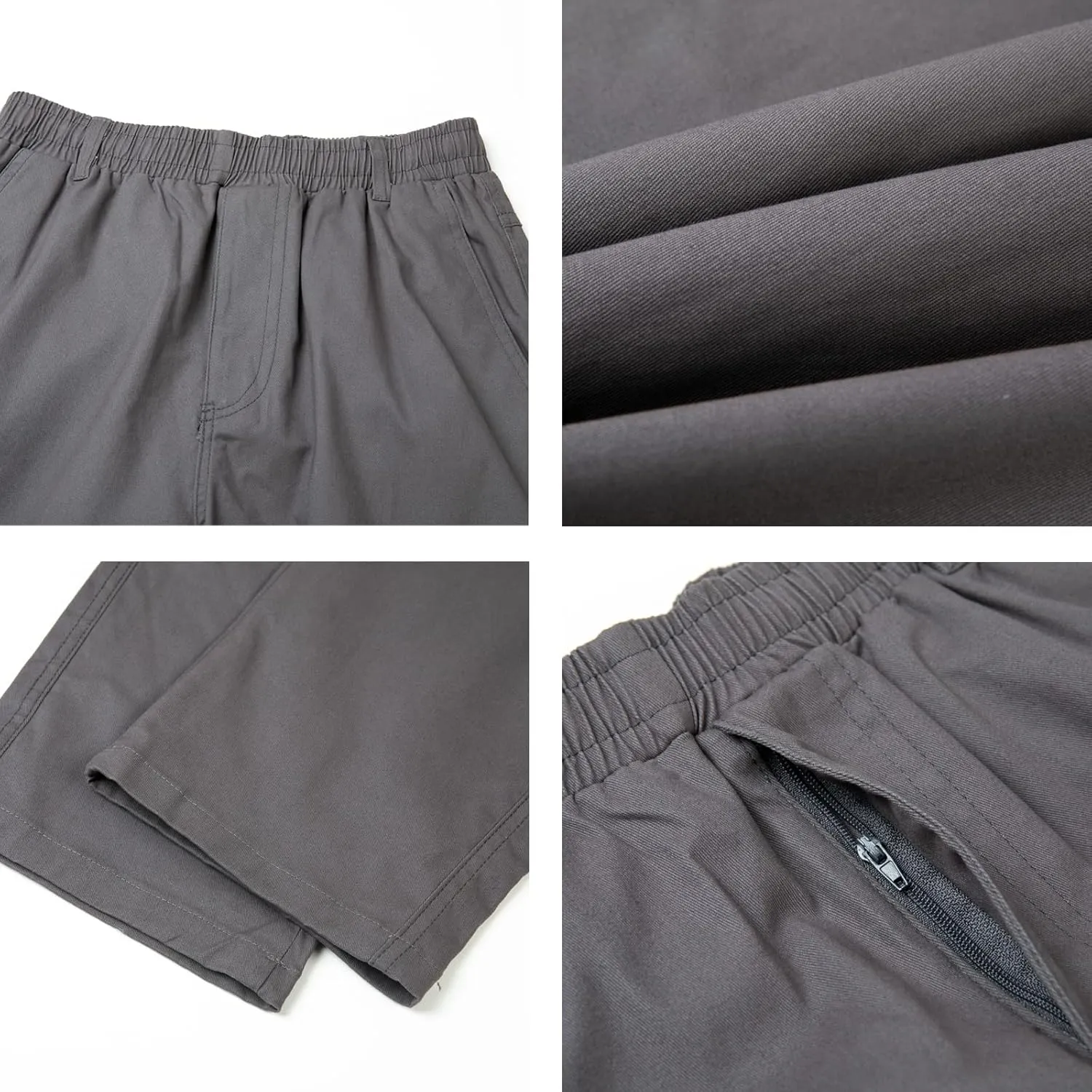 WZIKAI Mens Cargo Pants Elastic Waist Joggers for Men Workout Sweatpants Casual Long Trousers