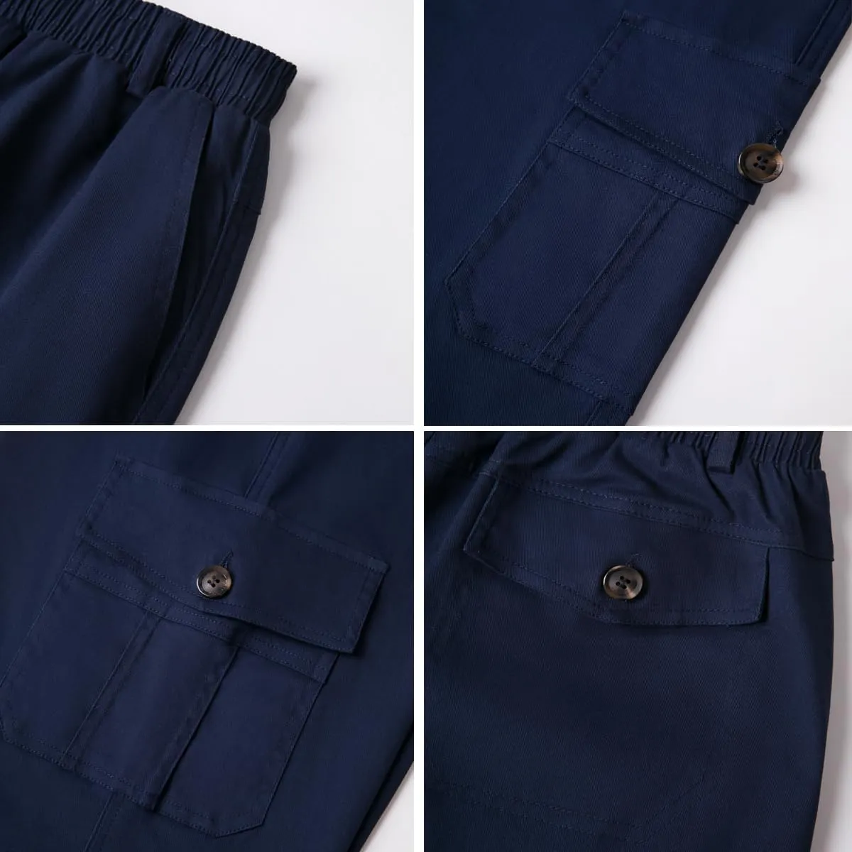 WZIKAI Mens Cargo Pants Elastic Waist Joggers for Men Workout Sweatpants Casual Long Trousers