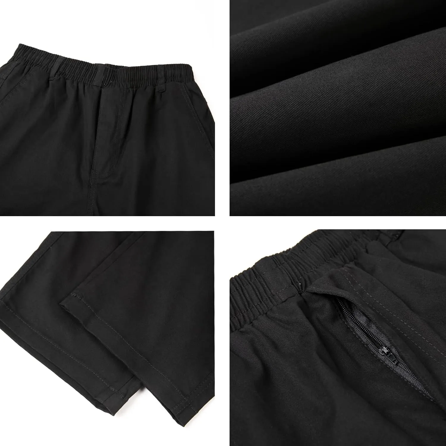 WZIKAI Mens Cargo Pants Elastic Waist Joggers for Men Workout Sweatpants Casual Long Trousers
