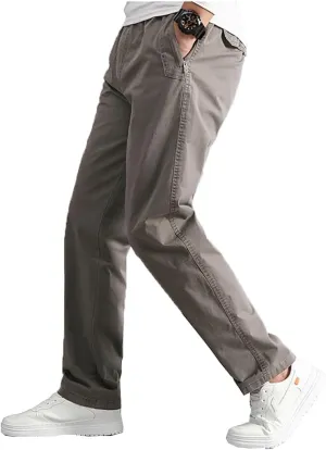 WZIKAI Mens Cargo Pants,Elastic Waist Sweatpants for Men Casual Long Trousers Light Jogger Pants