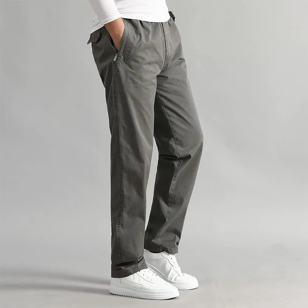 WZIKAI Mens Cargo Pants,Elastic Waist Sweatpants for Men Casual Long Trousers Light Jogger Pants