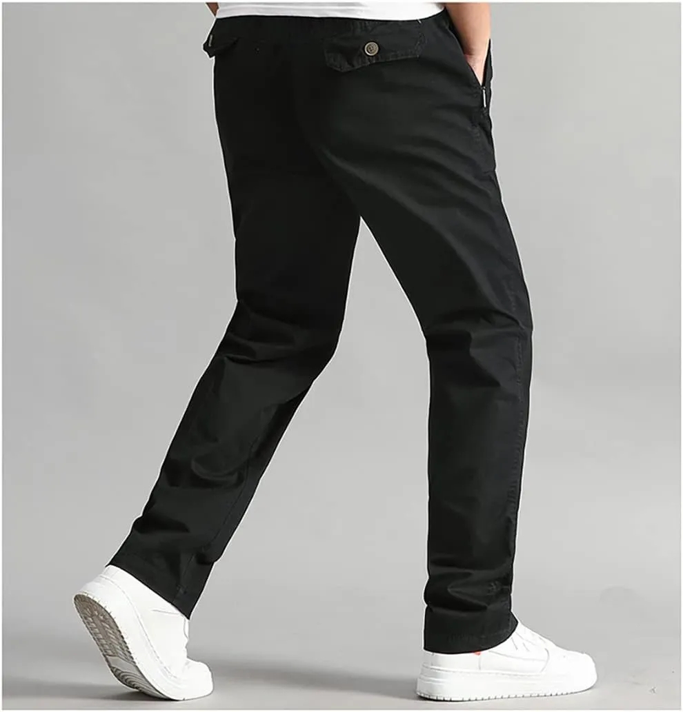 WZIKAI Mens Cargo Pants,Elastic Waist Sweatpants for Men Casual Long Trousers Light Jogger Pants