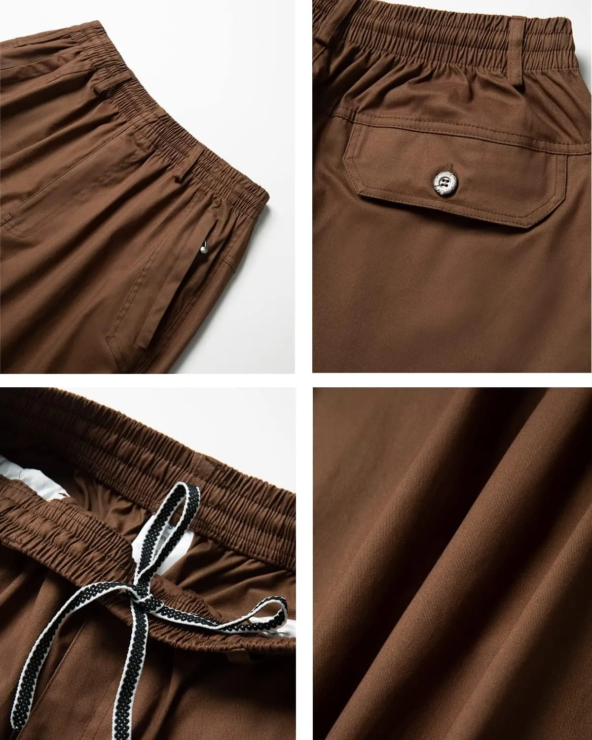 WZIKAI Mens Cargo Pants,Elastic Waist Sweatpants for Men Casual Long Trousers Light Jogger Pants