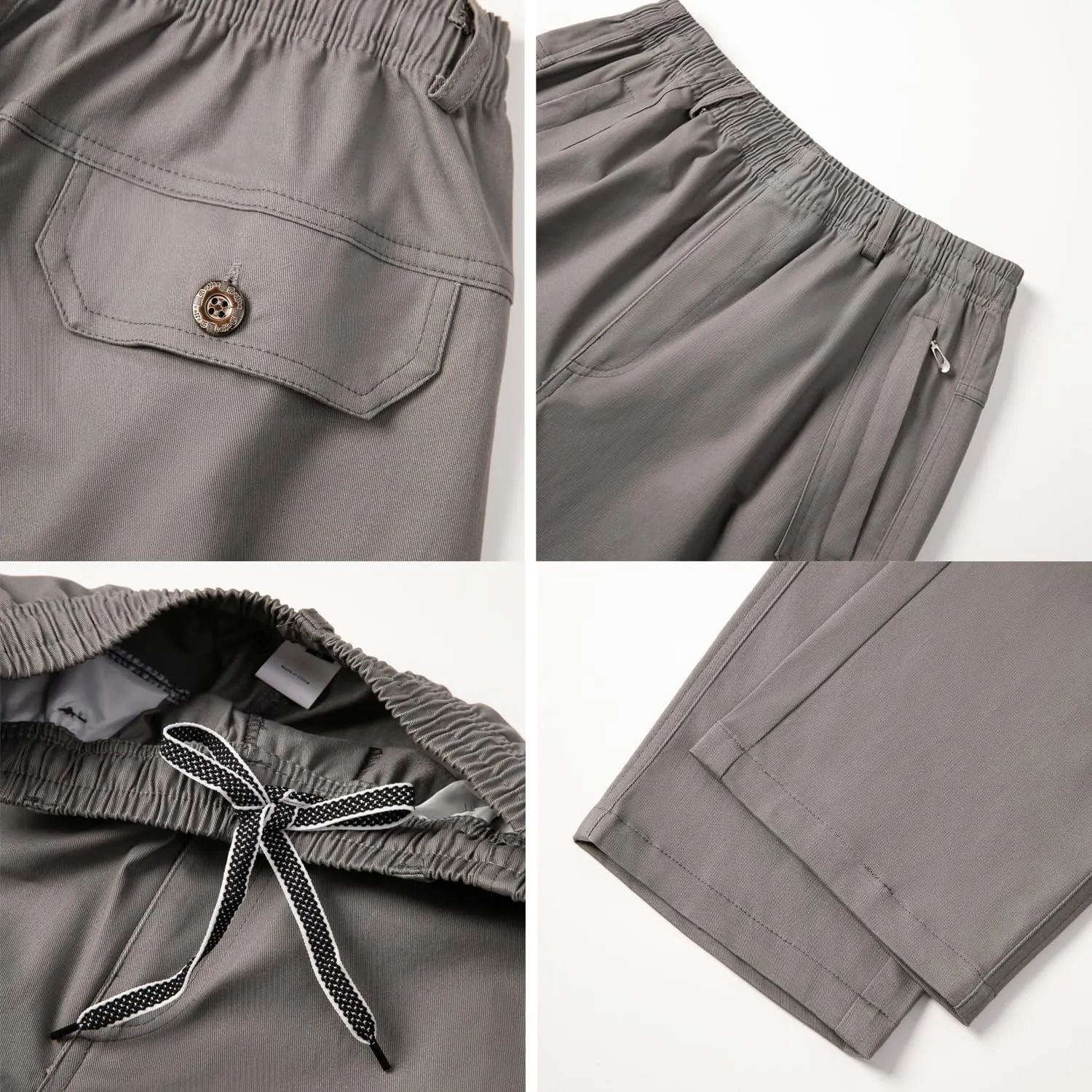 WZIKAI Mens Cargo Pants,Elastic Waist Sweatpants for Men Casual Long Trousers Light Jogger Pants