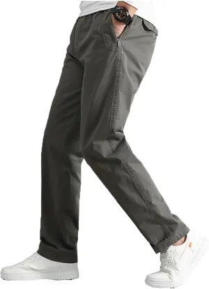 WZIKAI Mens Cargo Pants,Elastic Waist Sweatpants for Men Casual Long Trousers Light Jogger Pants
