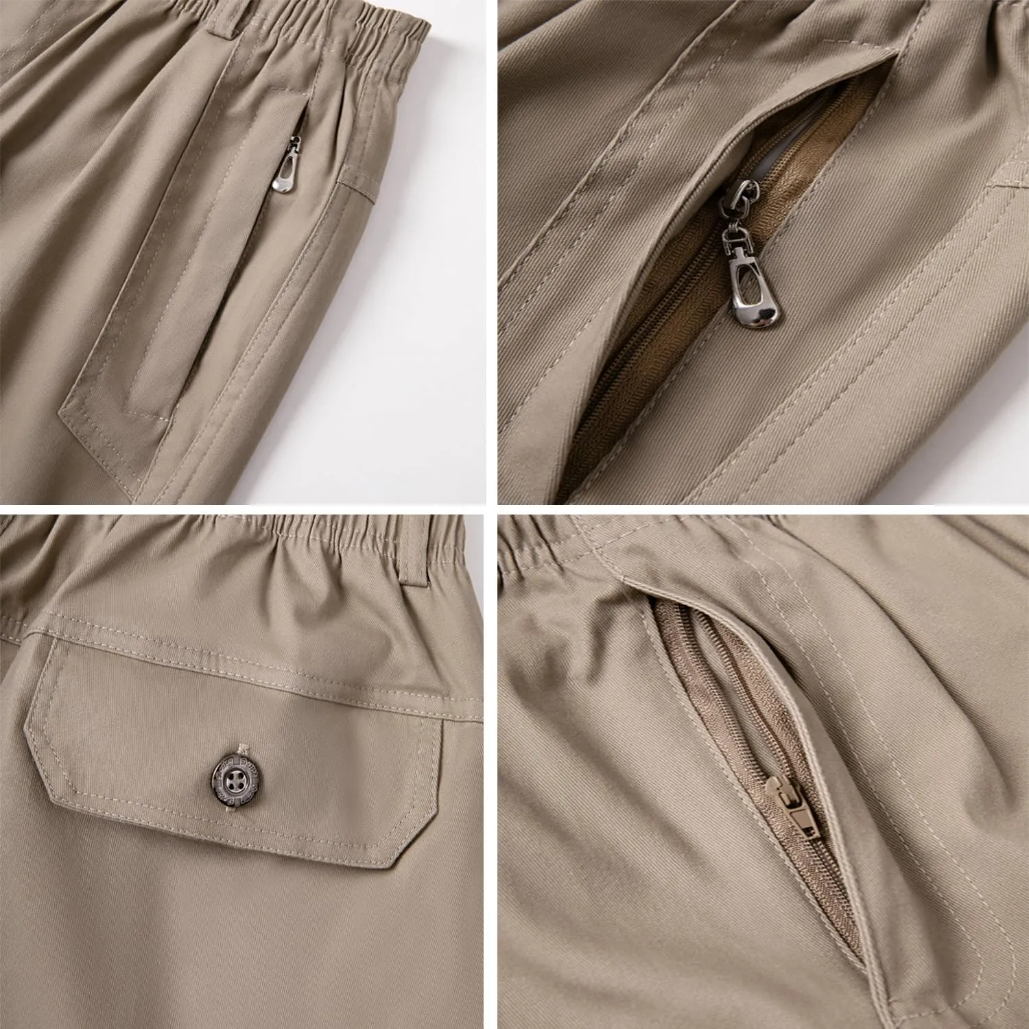 WZIKAI Mens Cargo Pants,Elastic Waist Sweatpants for Men Casual Long Trousers Light Jogger Pants