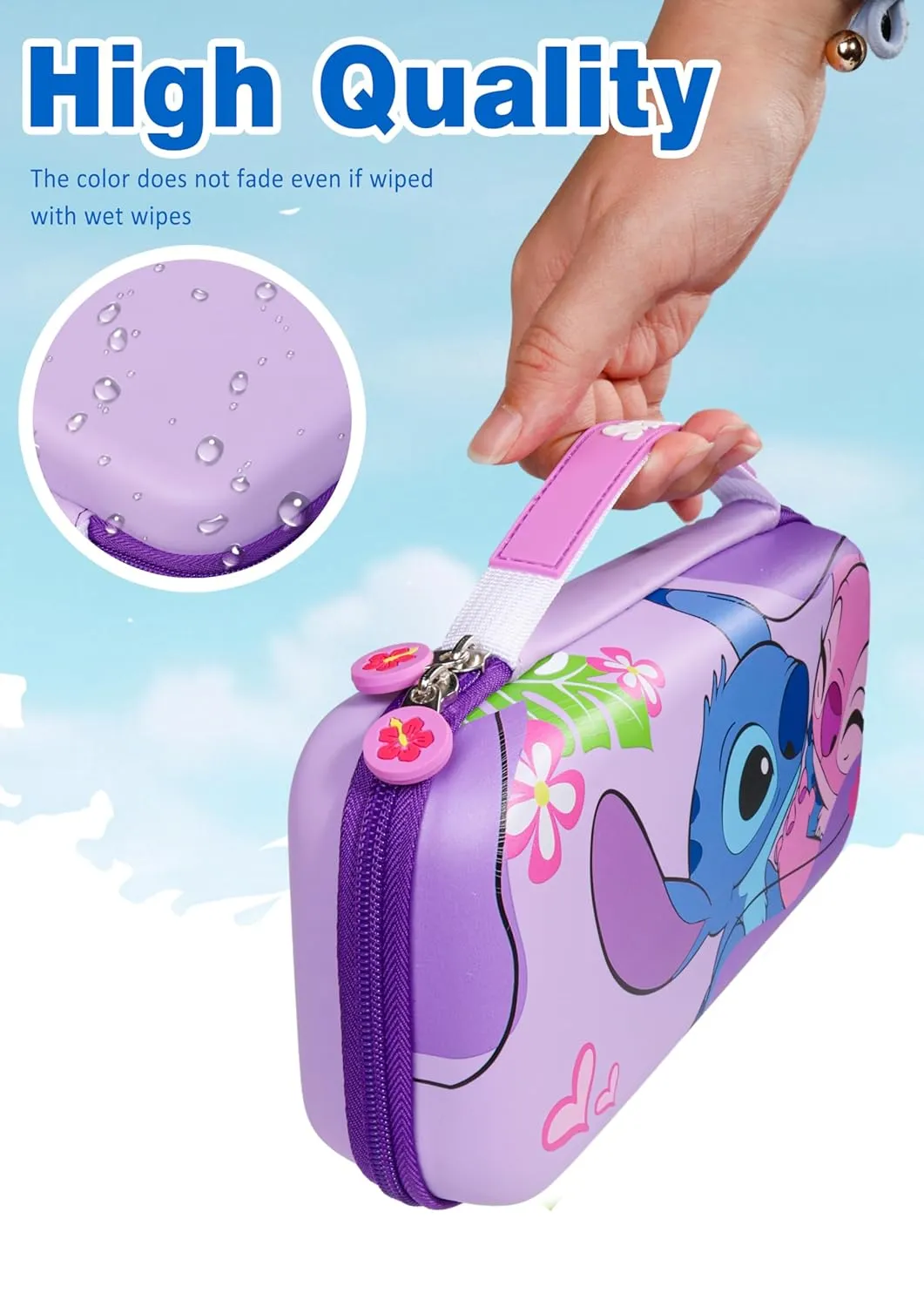Xcitifun Carrying Case Designed for Nintendo Switch for Kids Girls Boys Cute Kawaii Travel Carry Bag for Switch/Lite/OLED 10 Game Cartridge Switch Protective Cover Carrying Cases - Sweetheart