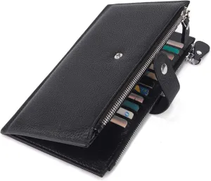 YALUXE Leather Wallets for Women Double Zipper Pockets Phone Holder 22 Card Slots Organizer Billfold with ID Window