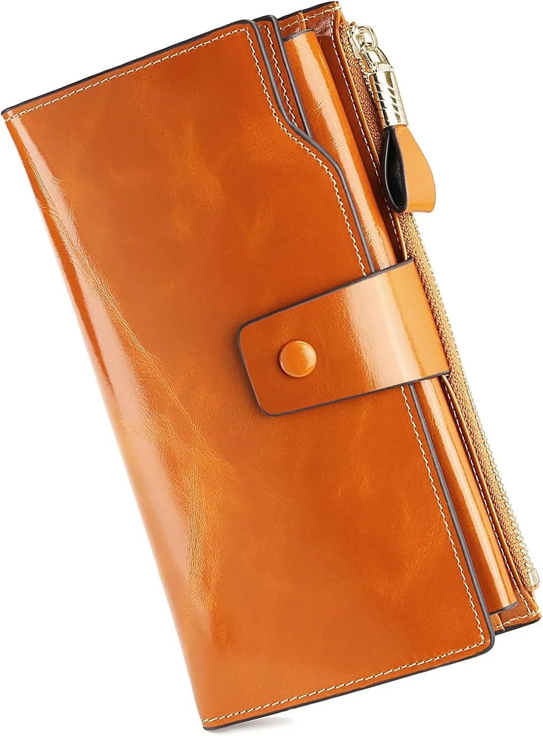 YALUXE Women's Genuine Leather Wallet RFID Blocking Multi Card Holder with Cell Phone Pocket Mothers Day Gifts