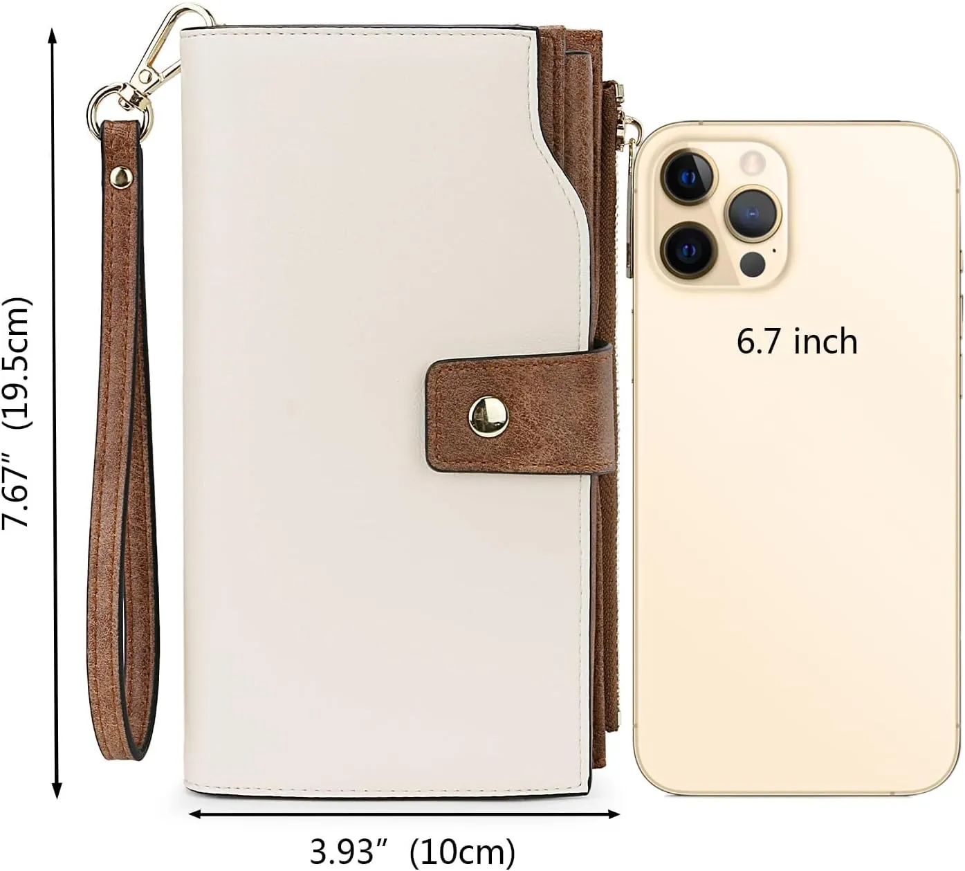 YALUXE Women's Genuine Leather Wallet RFID Blocking Multi Card Holder with Cell Phone Pocket Mothers Day Gifts