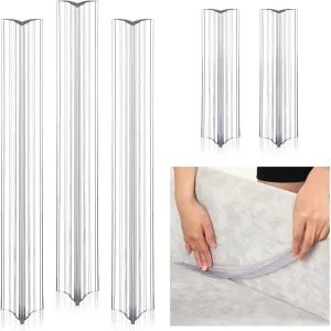 Yinkin Namalu Sofa Slipcover Grips Tucks 8" and 16" Sofa Cover Tucks Long Clear Couch Cover PVC Anti Slip Slipcover Tuck Grips for Sectional Couch Covers Recliner Chair Cushion Armchairs (5 Pieces)
