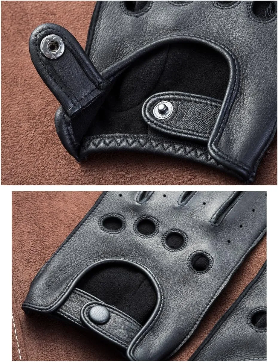 YISEVEN Men's Leather Driving Gloves