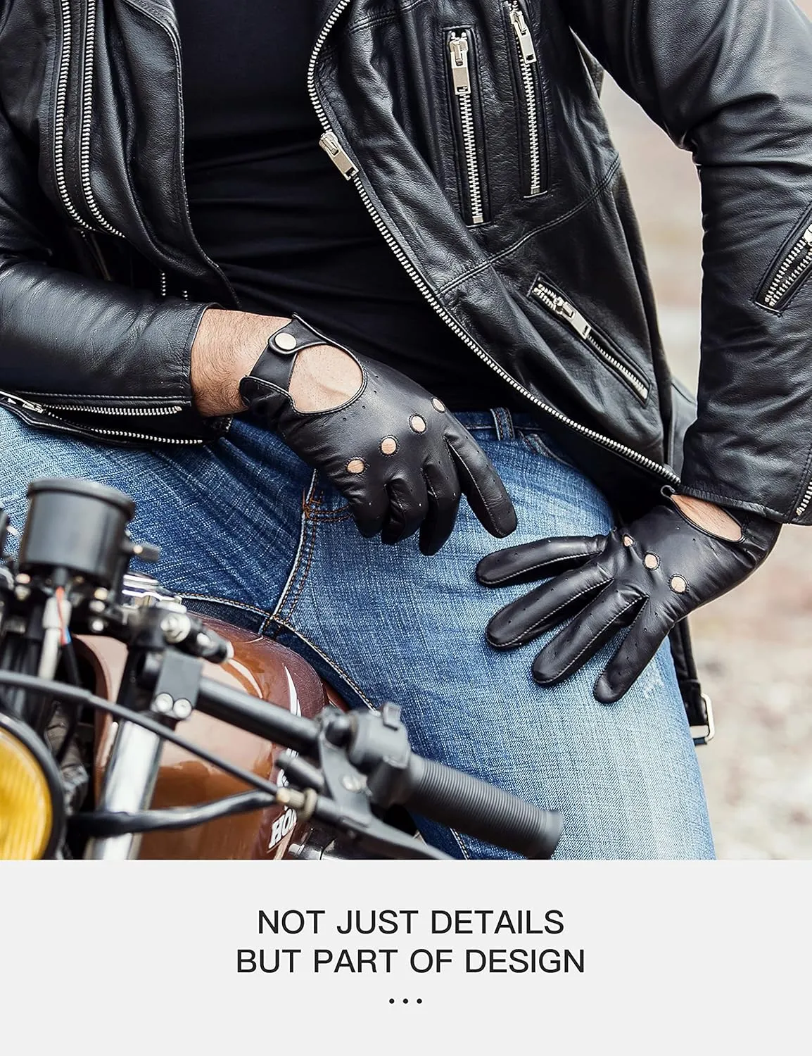 YISEVEN Men's Leather Driving Gloves