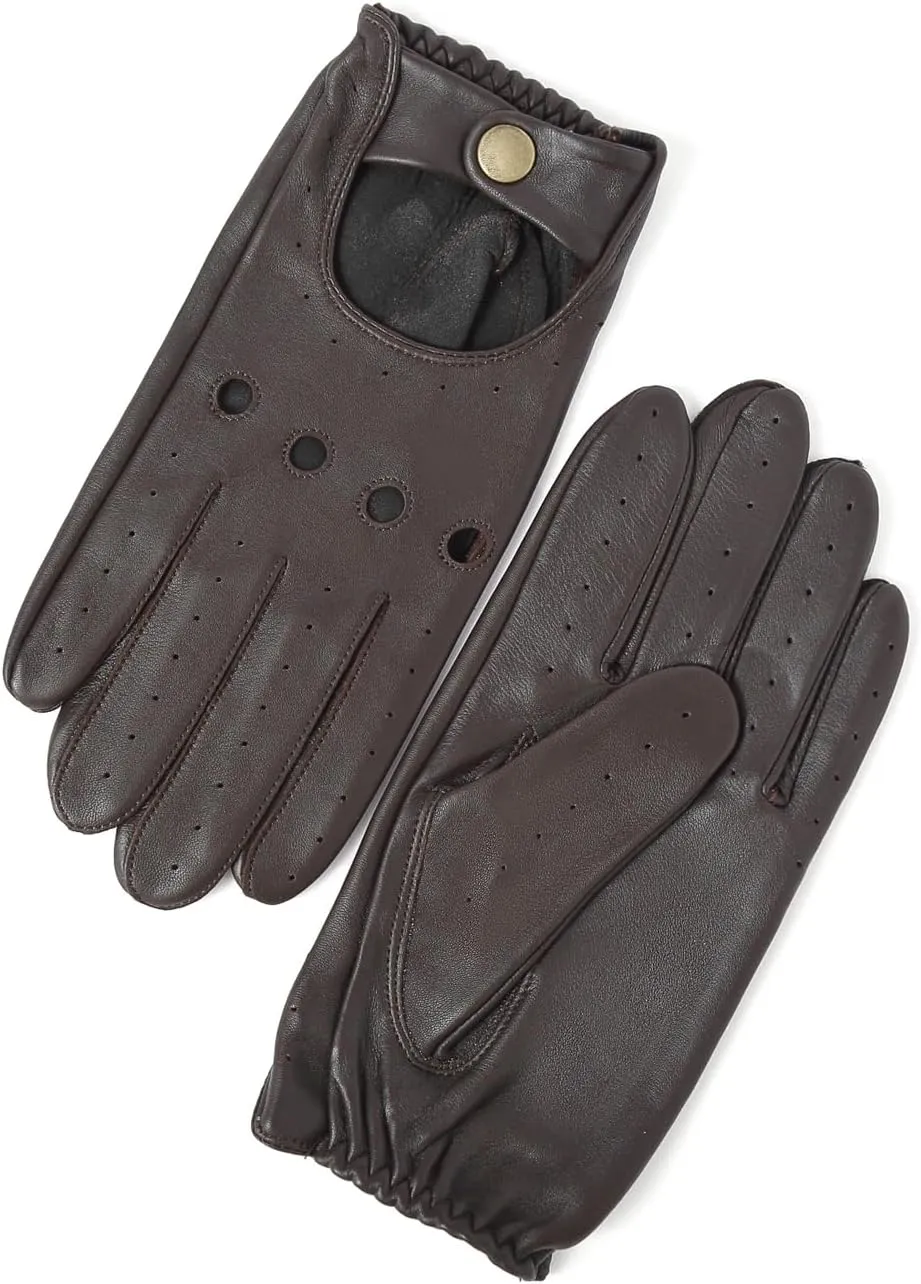 YISEVEN Men's Leather Driving Gloves
