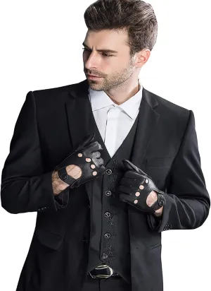 YISEVEN Men's Leather Driving Gloves