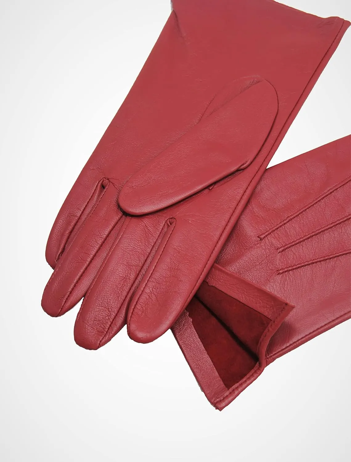 YISEVEN Women Unlined Leather Gloves Italian Lambskin
