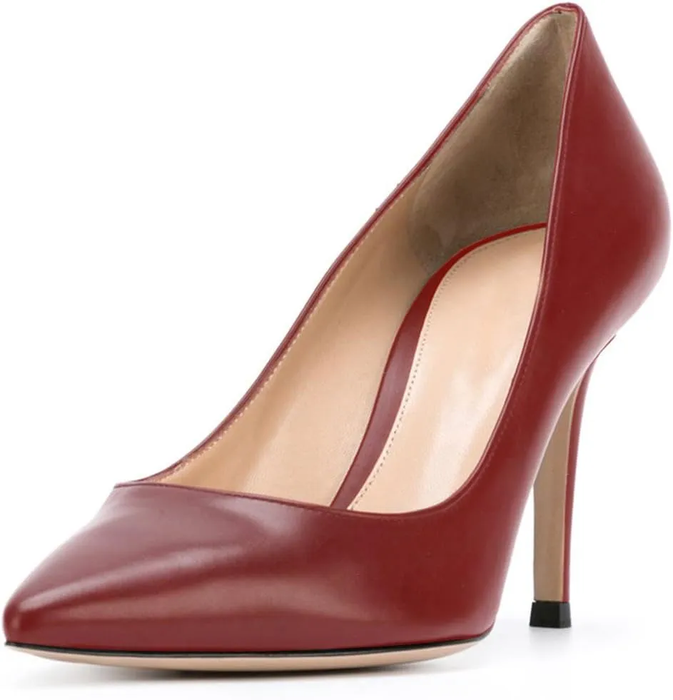 YODEKS Women's High Heel Pumps Pointed Toe Classic 85mm Stiletto Heels Patent Party Dress Shoes