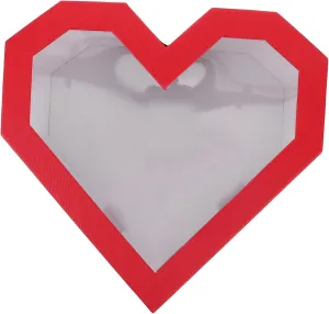 Zerodeko Box Heart Shaped Present Box with Clear Lid Lightweight Valentines Day Packaging for Flowers Chocolates Special Occasions for Birthdays Weddings