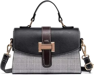 zhongningyifeng Crossbody Purse for Women Shoulder Bag PU Leather Waterproof Retro Fashion Handbag Small