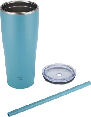 Zojirushi SX-HA89H-GM Stainless Tumbler with Straw 30 ounces Aqua Green