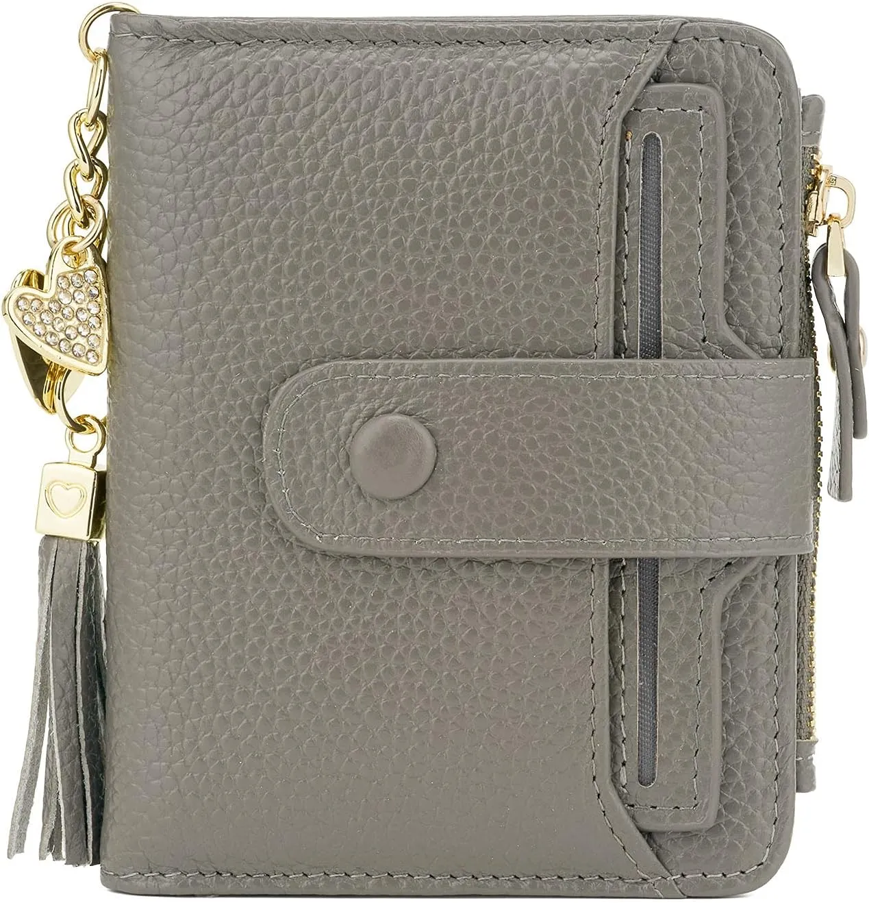 ZOOEASS Women's RFID Mini Soft Leather Bifold Wallet With ID Window Card Sleeve Coin Purse
